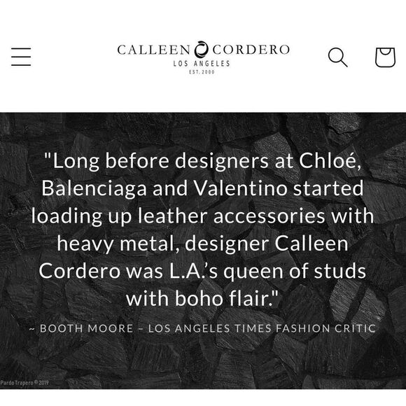 Calleen Cordero Handmade Black Leather & Silver Studded Crossbody Messenger Bag - Picture 8 of 8